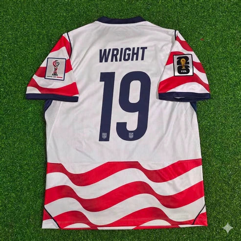 2026 WORLD CUP HAJI WRIGHT TEAM USA RED AND WHITE JERSEY