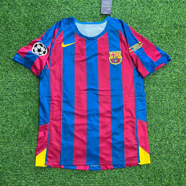 Lionel Messi #30 Barcelona 2006 Champions League Final Retro Football Jersey
