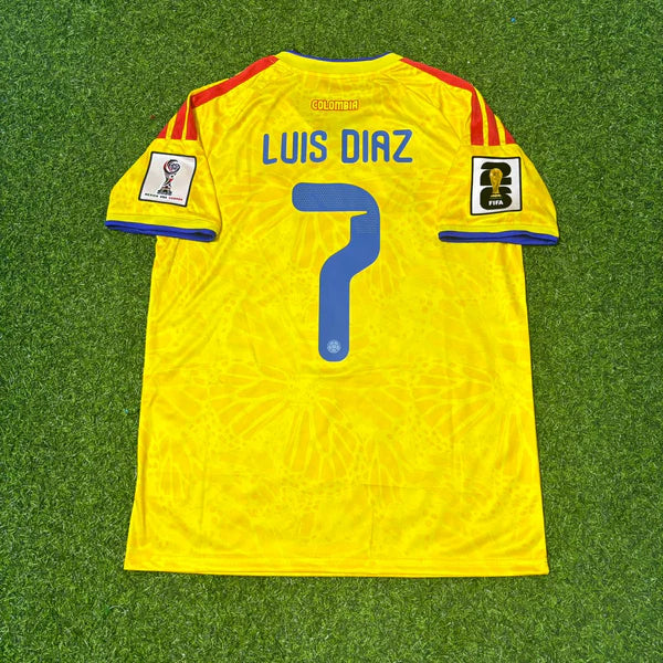 2026 WORLD CUP LUIS DIAZ TEAM COLOMBIA YELLOW JERSEY