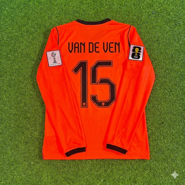 2026 WORLD CUP MICKY VAN DE VEN TEAM NETHERLANDS ORANGE JERSEY