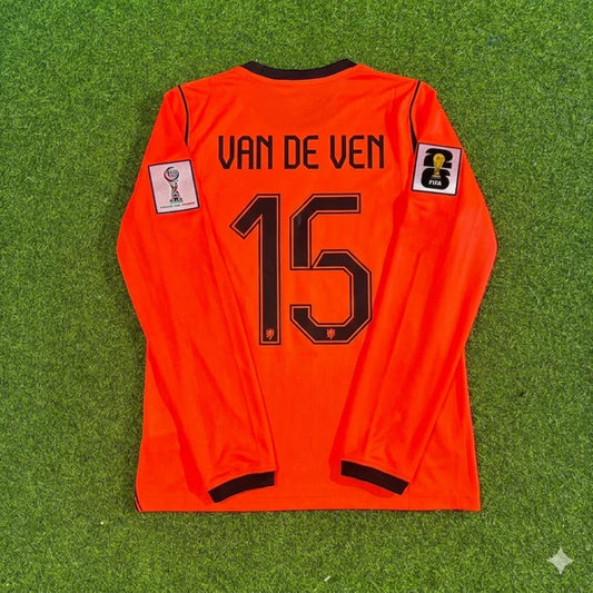 2026 WORLD CUP MICKY VAN DE VEN TEAM NETHERLANDS ORANGE JERSEY