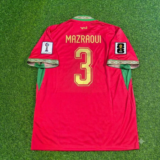 2026 WORLD CUP NOUSSAIR MAZRAOUI TEAM MOROCCO RED JERSEY