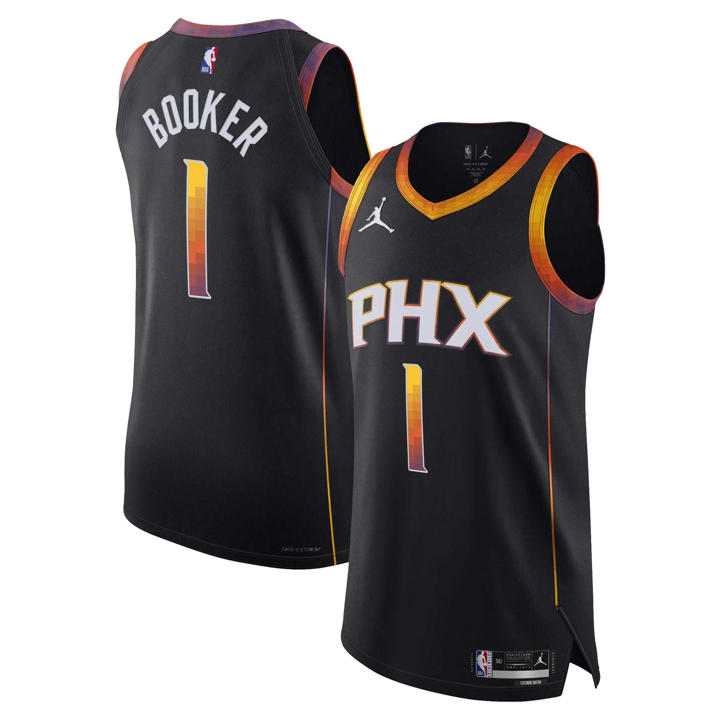 PHOENIX SUNS DEVIN BOOKER BLACK JERSEY #15