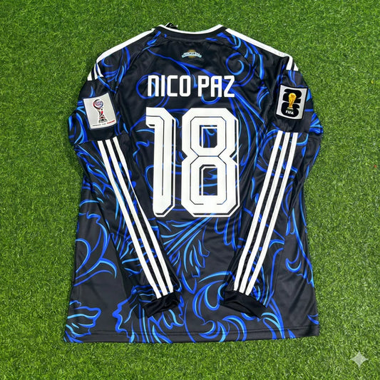 2026 WORLD CUP NICO PAZ TEAM ARGENTINA BLUE JERSEY