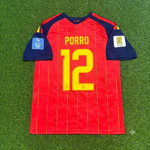 2026 WORLD CUP PEDRO PORRO TEAM SPAIN RED JERSEY