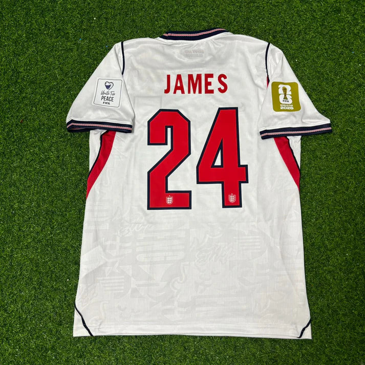 2026 WORLD CUP REECE JAMES TEAM ENGLAND WHITE JERSEY