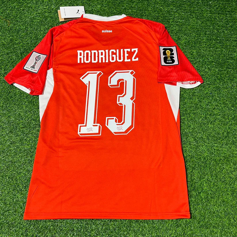 2026 WORLD CUP RICARDO RODRIGUEZ TEAM SWITZERLAND RED JERSEY