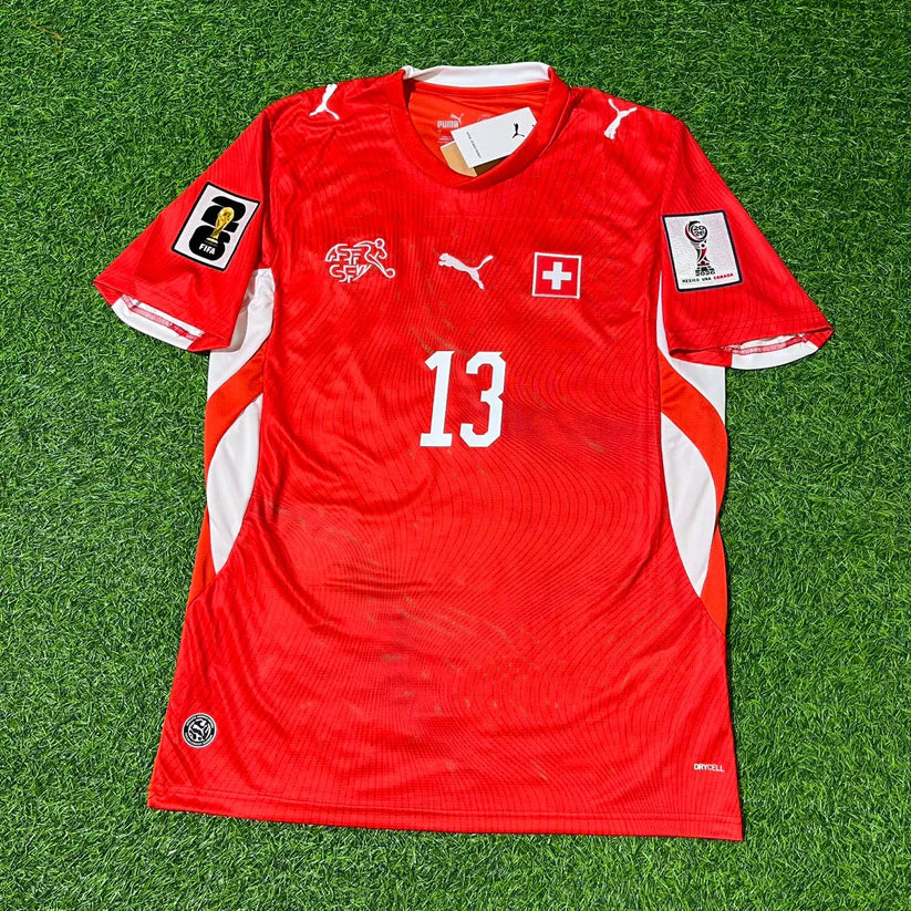 2026 WORLD CUP RICARDO RODRIGUEZ TEAM SWITZERLAND RED JERSEY