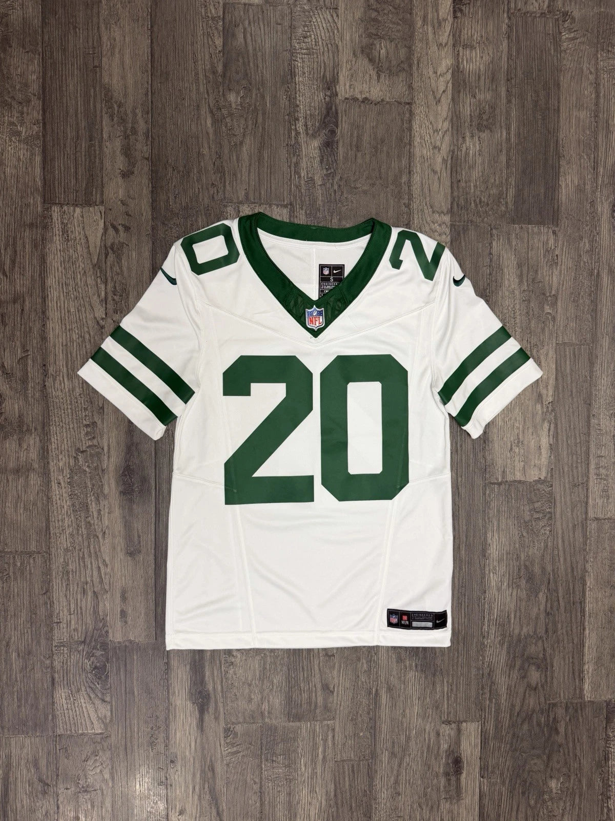 NEW YORK JETS BREECE HALL WHITE JERSEY