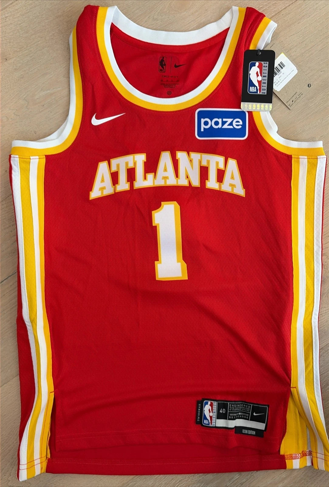 ATLANTA HAWKS JALEN JOHNSON RED JERSEY