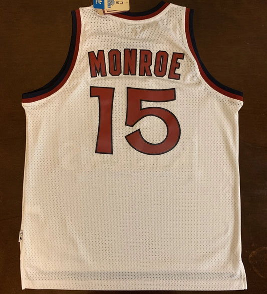 NEW YORK KNICKS EARL MONROE WHITE VINTAGE JERSEY