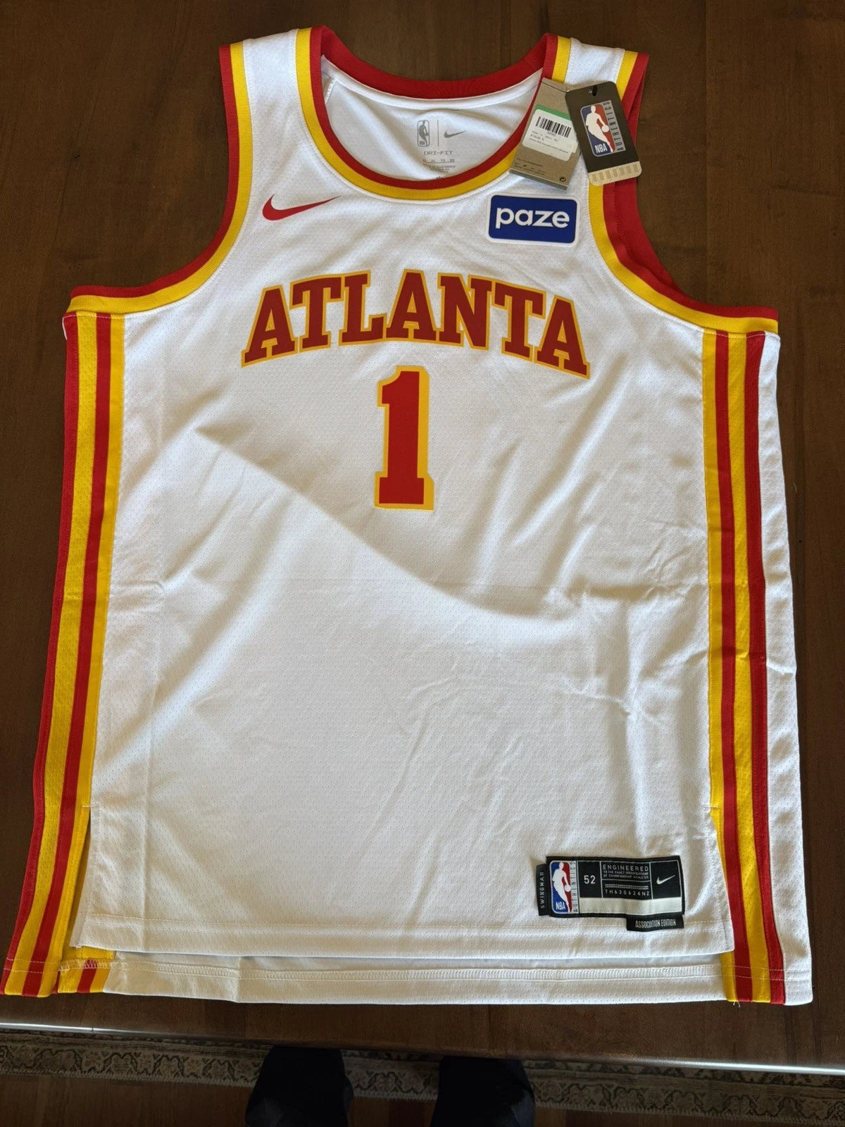 ATLANTA HAWKS JALEN JOHNSON WHITE JERSEY