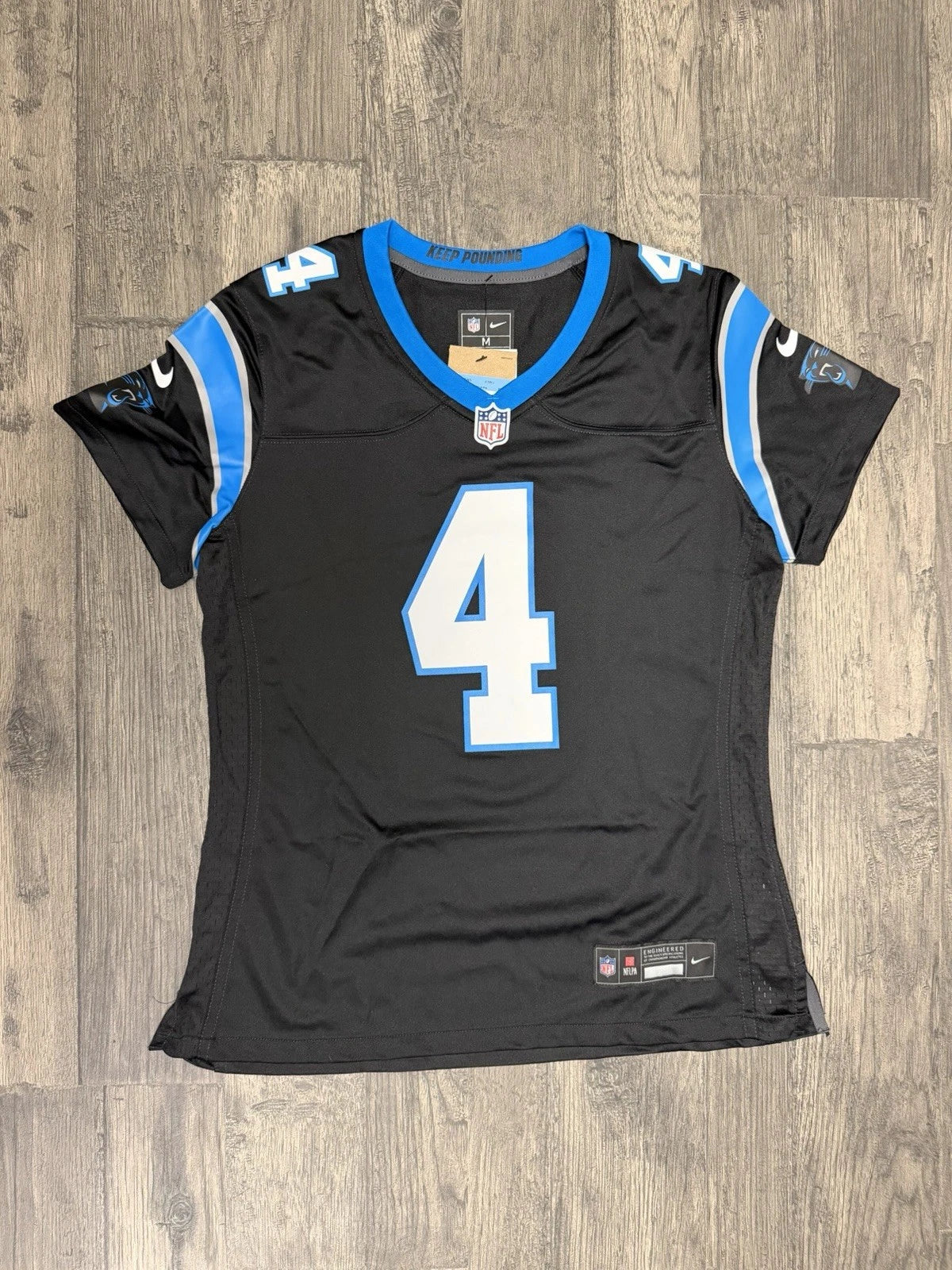 CAROLINA PANTHERS TETAIROA MCMILLIAN BLACK JERSEY