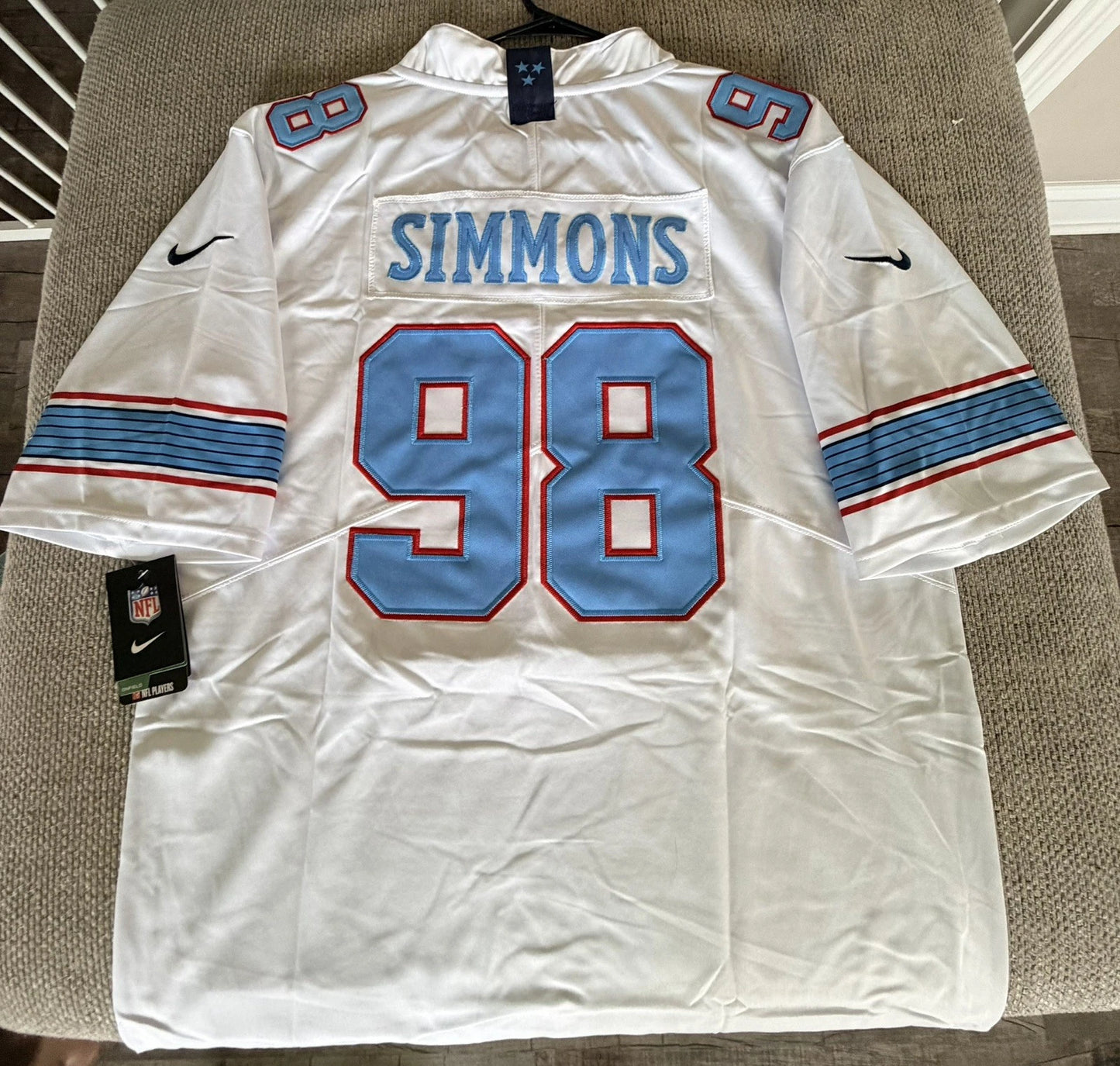 Tennessee Titans Jeffrey Simmons White Jersey