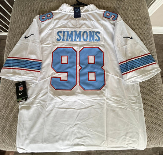 Tennessee Titans Jeffrey Simmons White Jersey