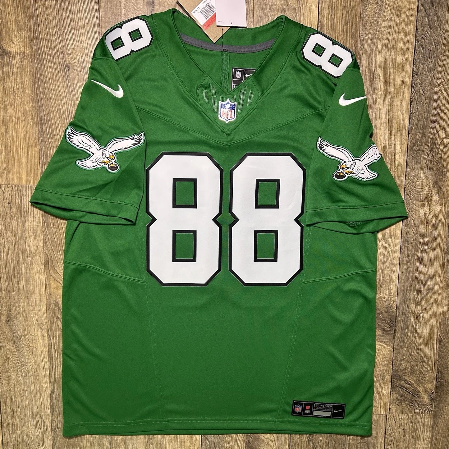 PHILADELPHIA EAGLES DALLAS GOEDERT GREEN JERSEY