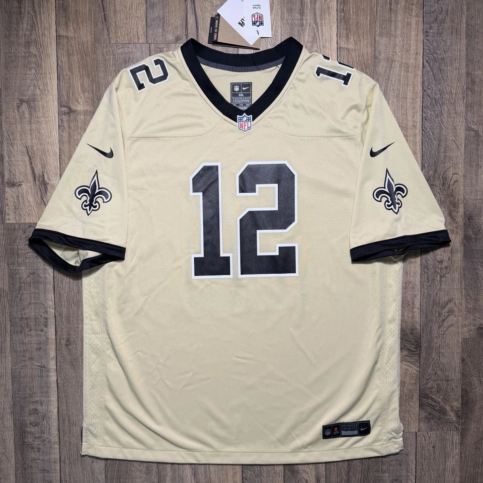NEW ORLEANS SAINTS CHRIS OLAVE GOLD JERSEY