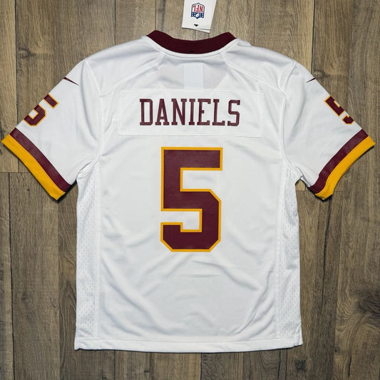 WASHINGTON COMMANDERS JAYDEN DANIELS WHITE JERSEY
