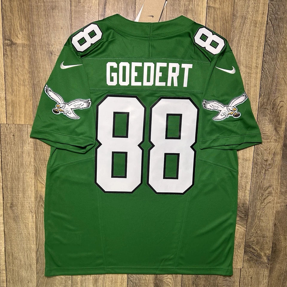 PHILADELPHIA EAGLES DALLAS GOEDERT GREEN JERSEY