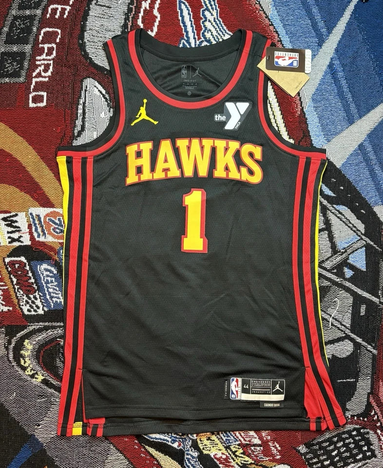ATLANTA HAWKS JALEN JOHNSON BLACK JERSEY