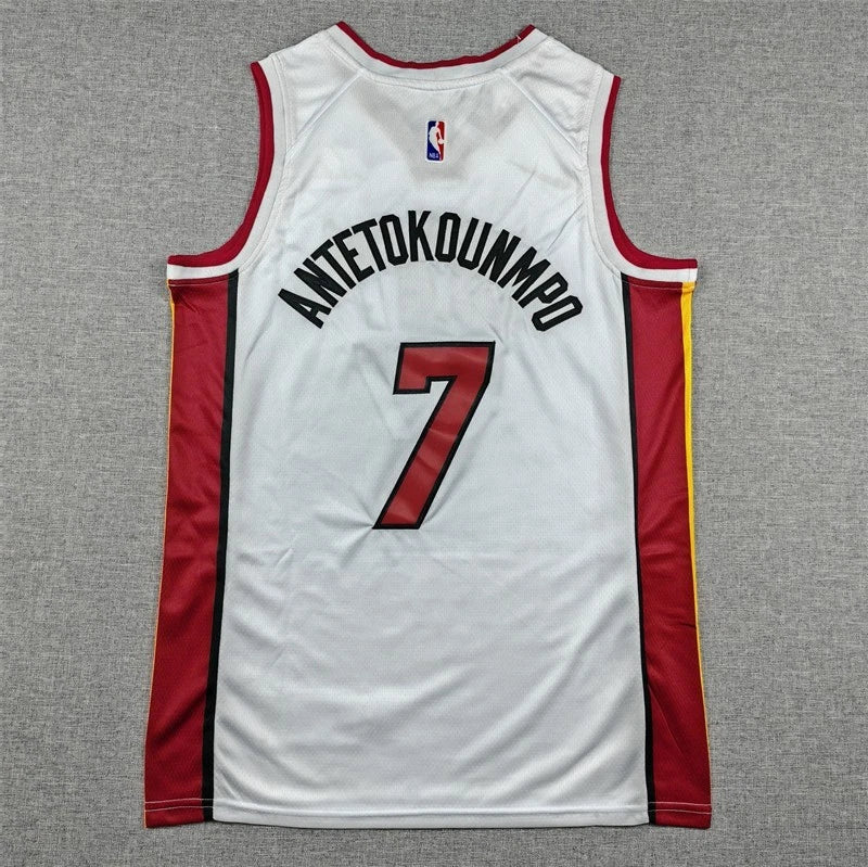 MIAMI HEAT GIANNIS ANTETOKOUNMPO WHITE JERSEY