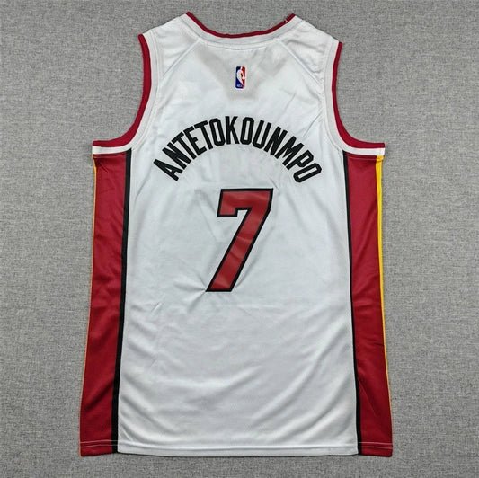 MIAMI HEAT GIANNIS ANTETOKOUNMPO WHITE JERSEY