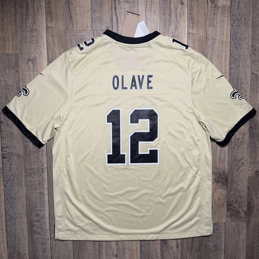 NEW ORLEANS SAINTS CHRIS OLAVE GOLD JERSEY