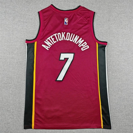 MIAMI HEAT GIANNIS ANTETOKOUNMPO RED JERSEY