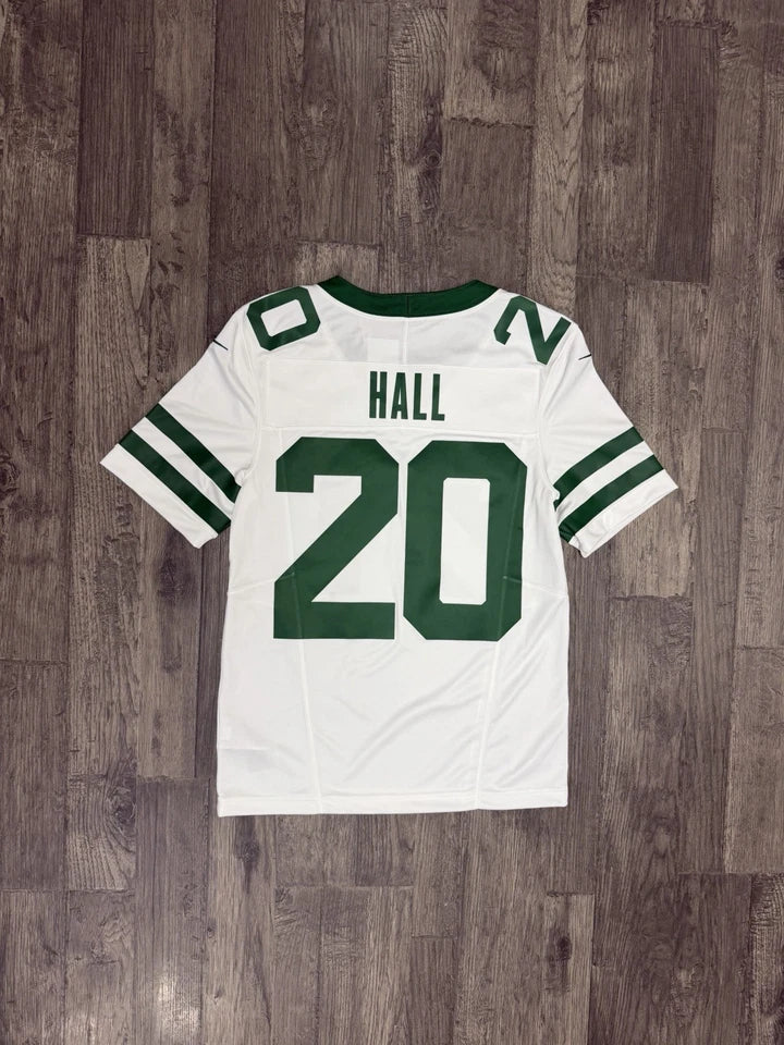 NEW YORK JETS BREECE HALL WHITE JERSEY