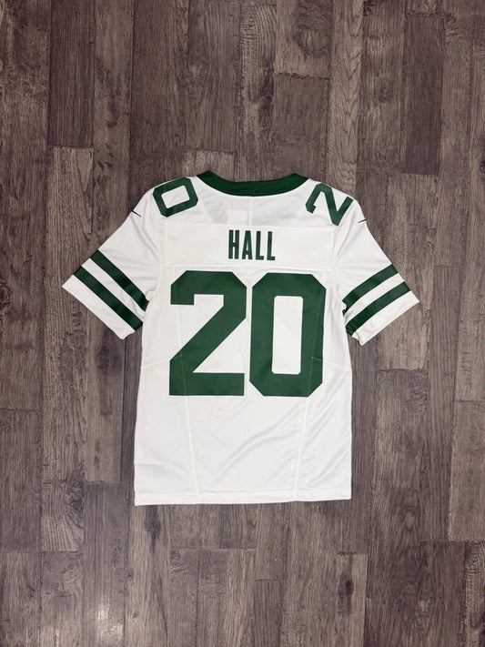 NEW YORK JETS BREECE HALL WHITE JERSEY