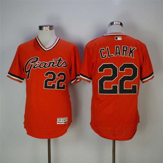 SAN FRANCISCO GIANTS WILL CLARK ORANGE JERSEY