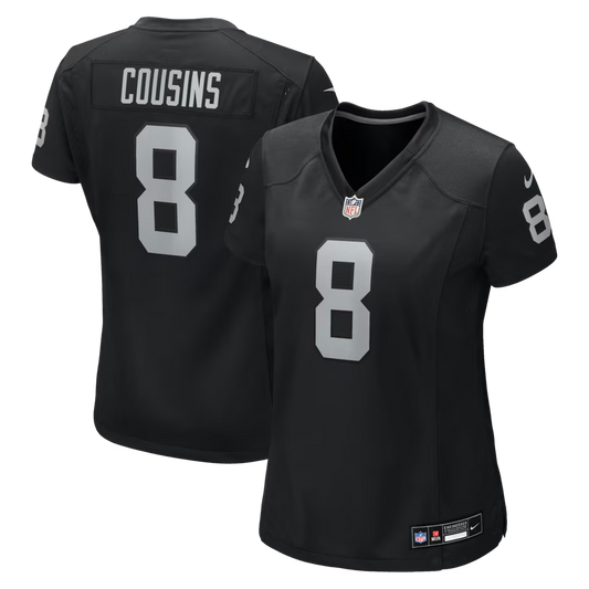 LAS VEGAS RAIDERS KIRK COUSINS BLACK JERSEY